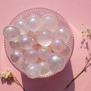 Aura Rose Quartz Sphere