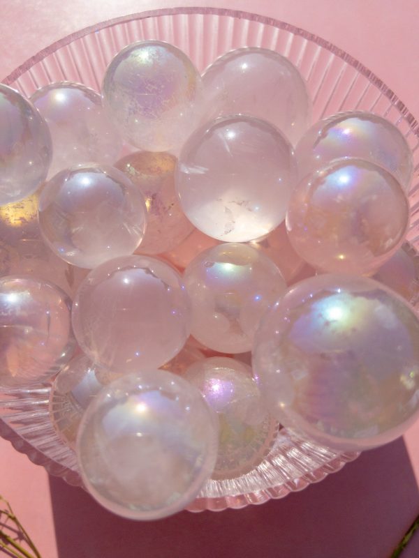 Aura Rose Quartz Sphere - Image 4