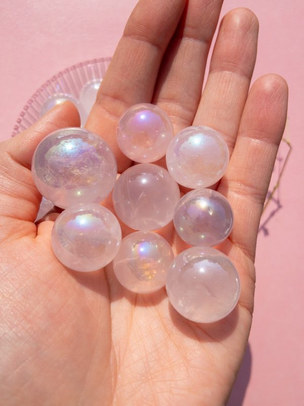 Aura Rose Quartz Sphere - Image 3
