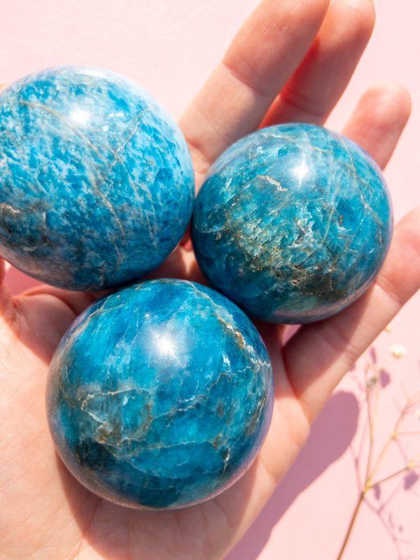 Blue Apatite Sphere